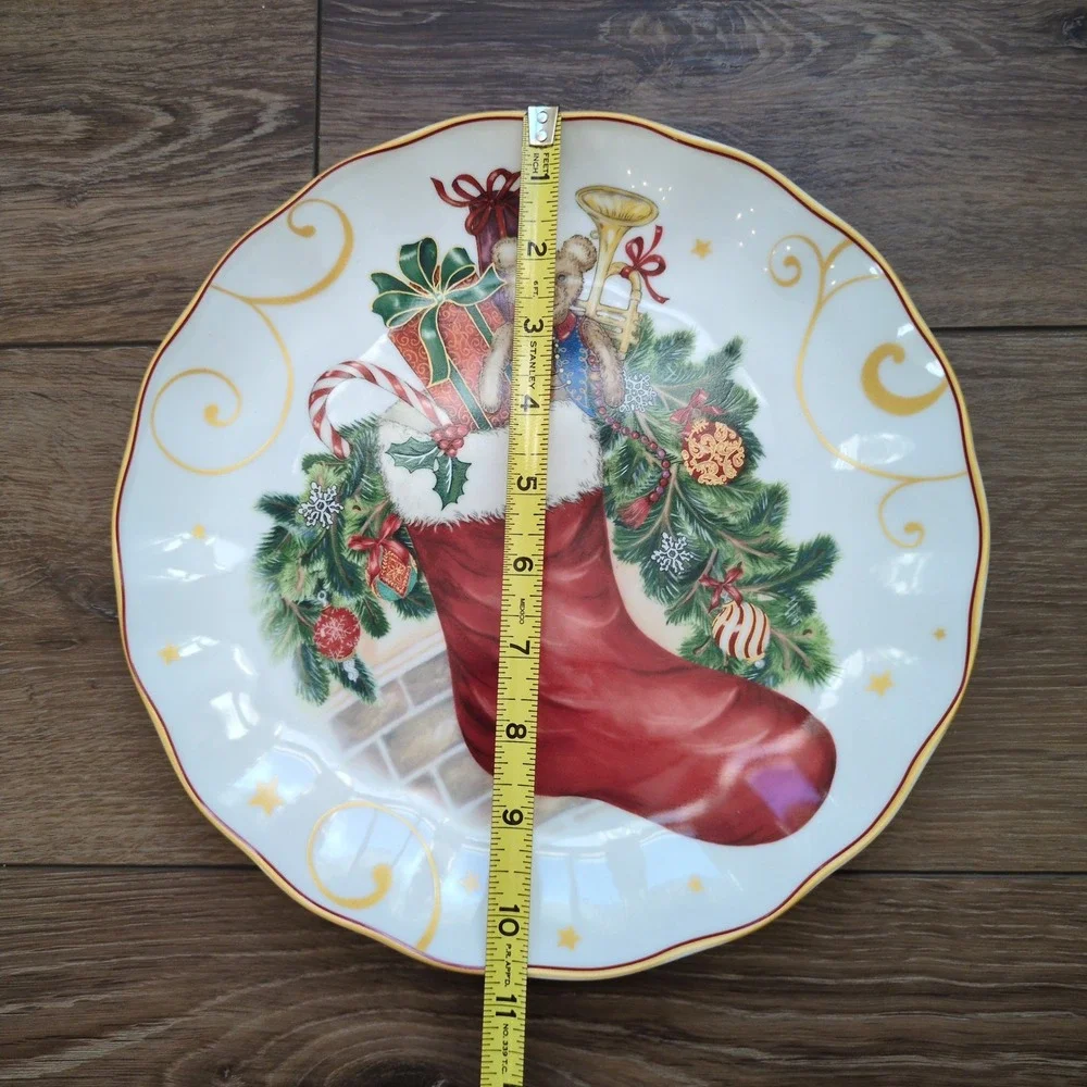 Williams Sonoma Twas the Night Before Christmas Dinner Plate Stocking Teddy Bear